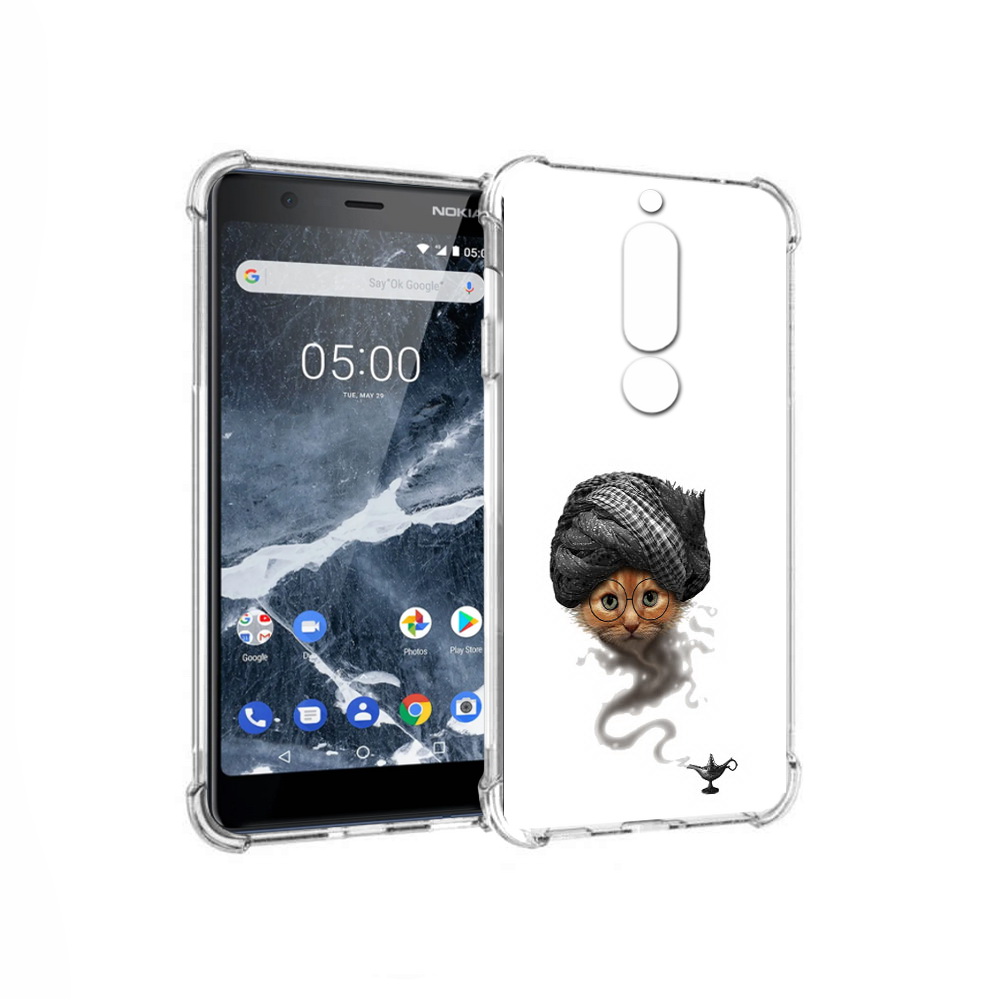 

Чехол MyPads Tocco для Nokia 5.1 кот джин (PT114144.121.398), Прозрачный, Tocco