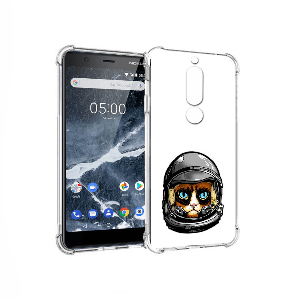 

Чехол MyPads Tocco для Nokia 5.1 кот космонавт (PT114144.121.400), Прозрачный, Tocco
