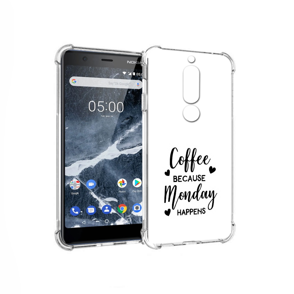 

Чехол MyPads Tocco для Nokia 5.1 кофе и понедельник стал счастливым (PT114144.121.402), Прозрачный, Tocco