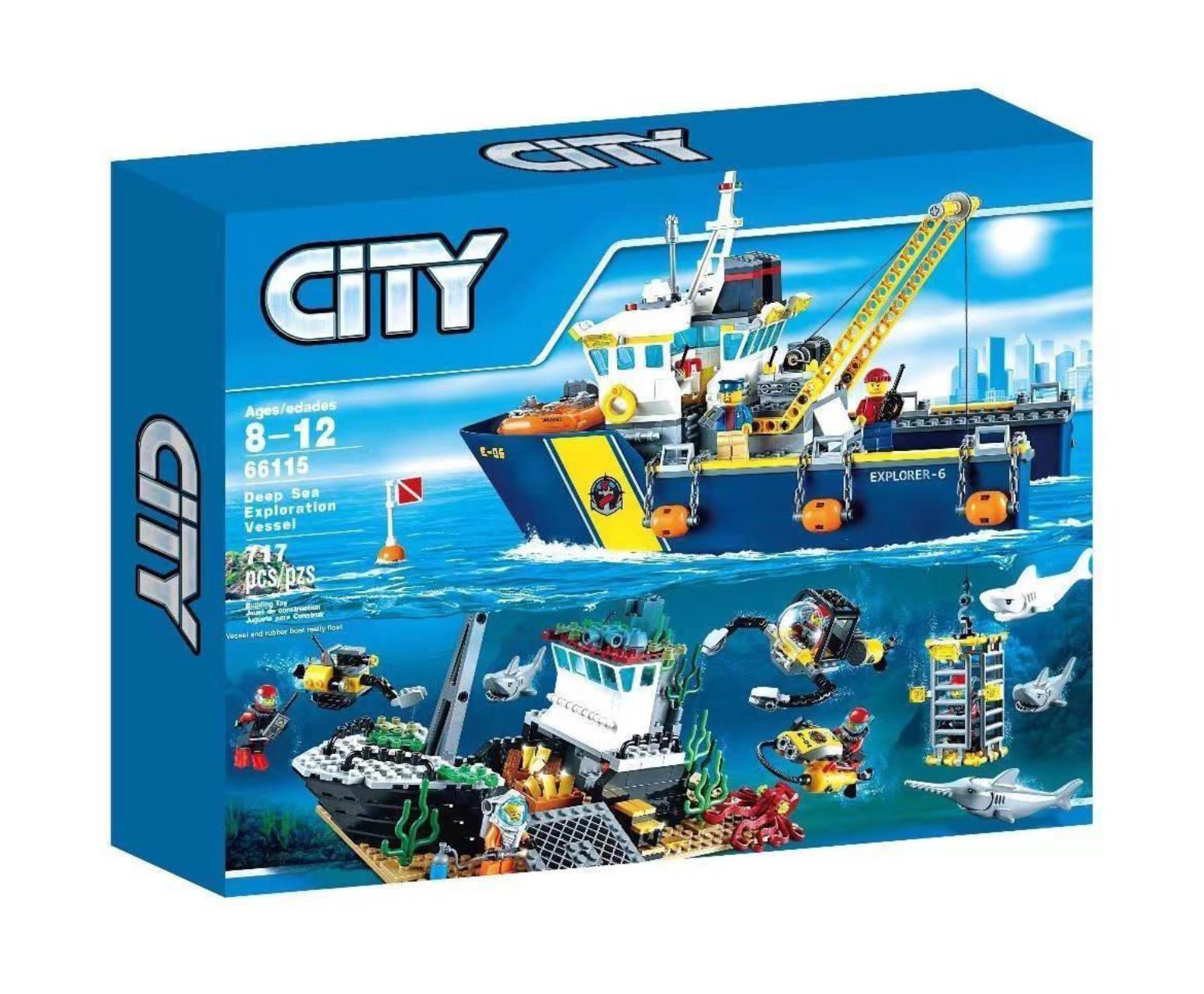 

Конструктор 66115 Lepin Сити Корабль исследователей морскихглубин 717 дет