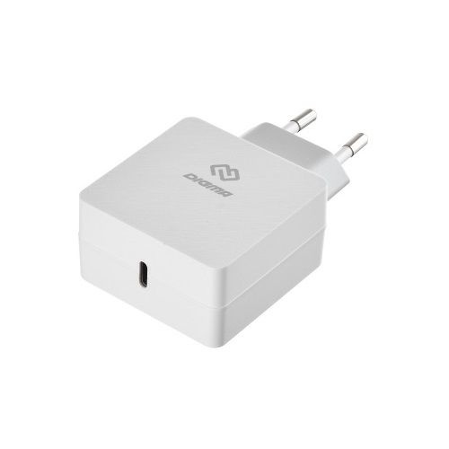 фото Сетевое зарядное устройство digma dgpd-18w-wg, 1xusb type-c, 3 a, white