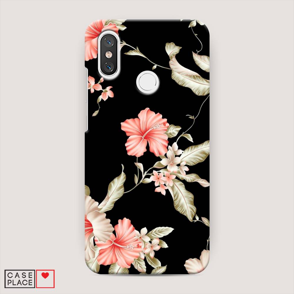 

Пластиковый чехол "Цветы на черном" на Xiaomi Mi 8, 33520-6