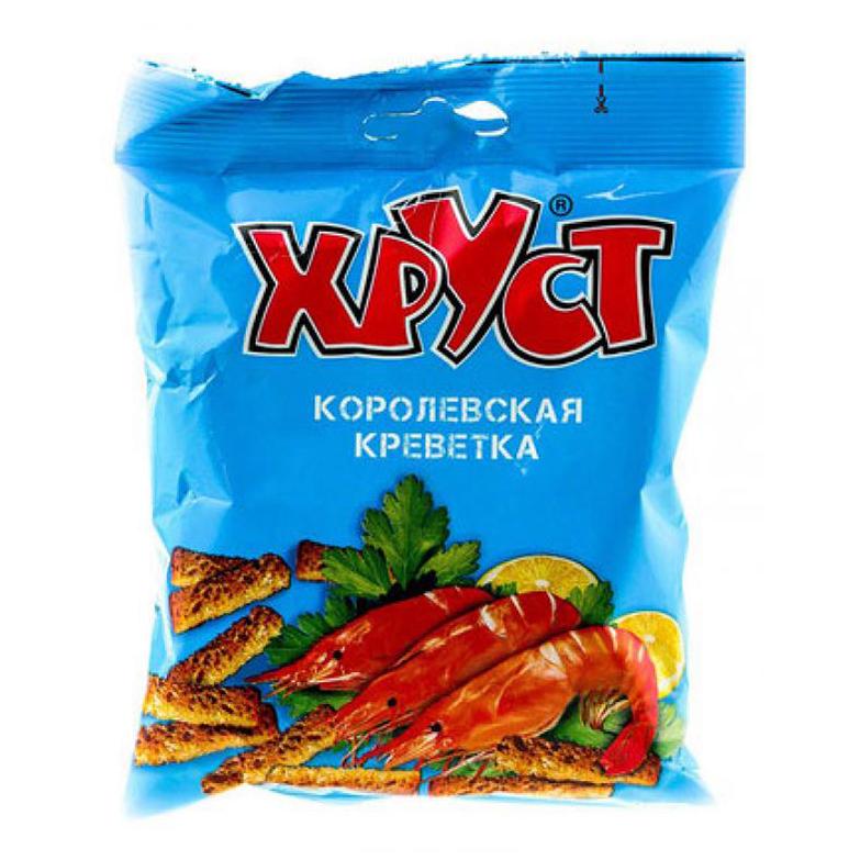 

Сухарики Хруст со вкусом королевской креветки 40 г