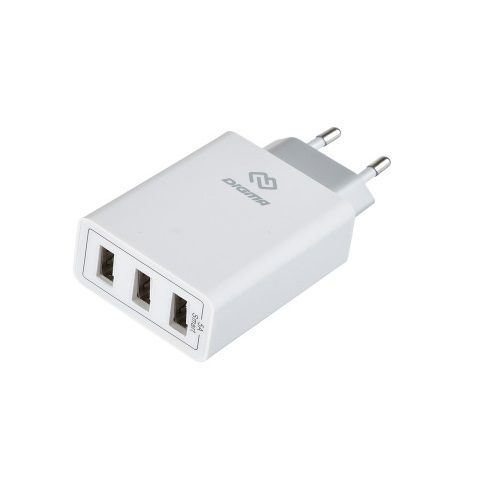 фото Сетевое зарядное устройство digma dgwc-3u-5a-wg, 3xusb, 5 a, white