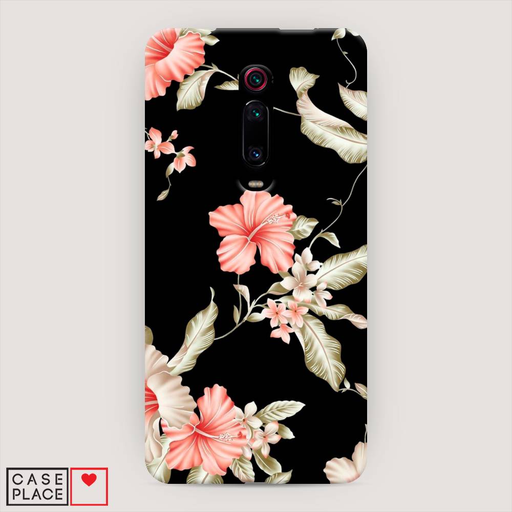 

Пластиковый чехол "Цветы на черном" на Xiaomi Mi 9T, 35720-6