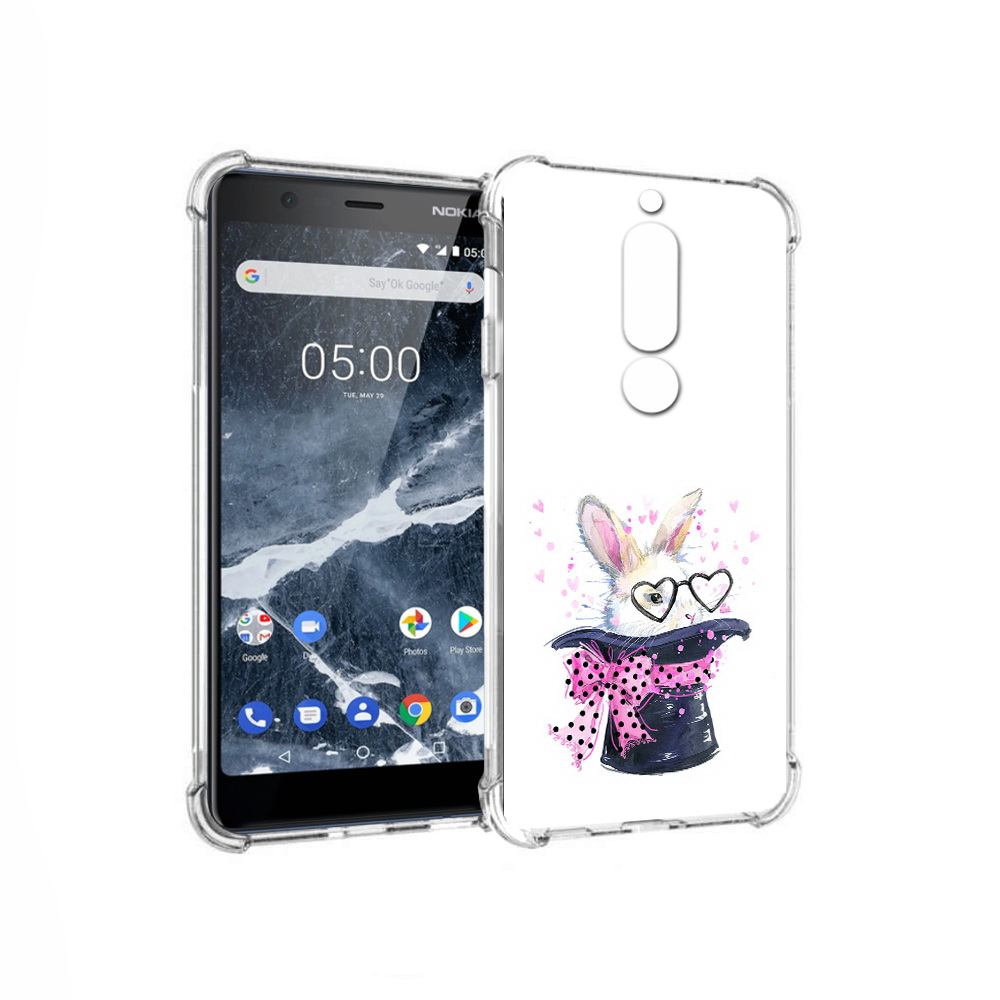 Чехол MyPads Tocco для Nokia 5.1 кролик в шляпе (PT114144.121.418)