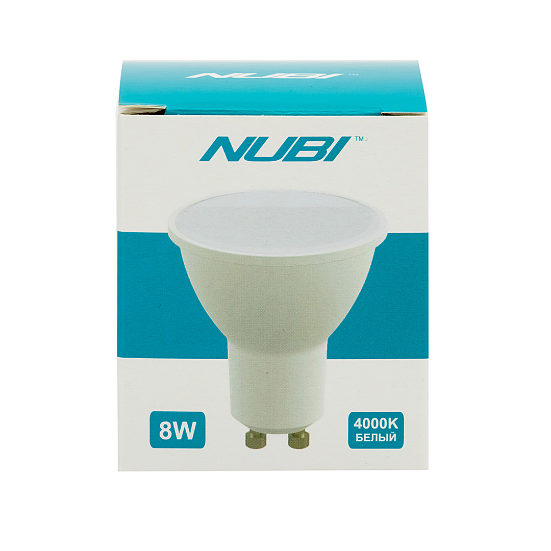 Энергосберегающая светодиодная лампа NUBI GU10 8W (4000К), GU10-8W(4000K)-1  - Купить
