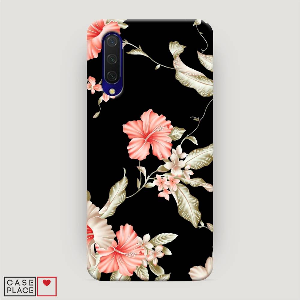 

Пластиковый чехол "Цветы на черном" на Xiaomi Mi A3 Lite, 36220-6