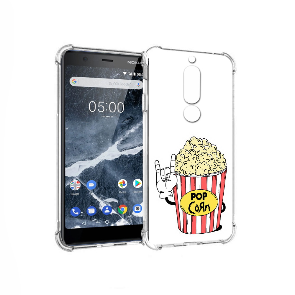 

Чехол MyPads Tocco для Nokia 5.1 крутой попкорн (PT114144.121.427), Прозрачный, Tocco