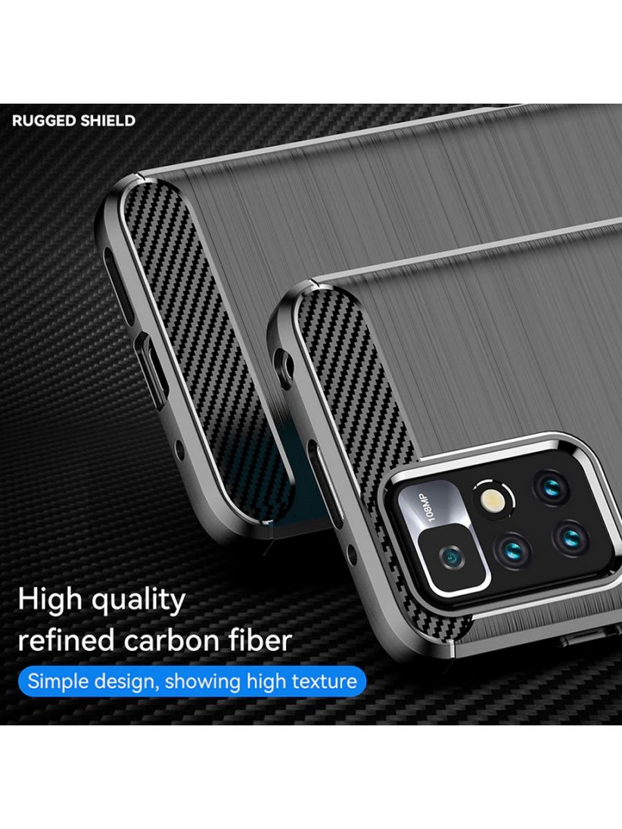 

Чехол Carbon для смартфона Xiaomi Redmi 10 Черный