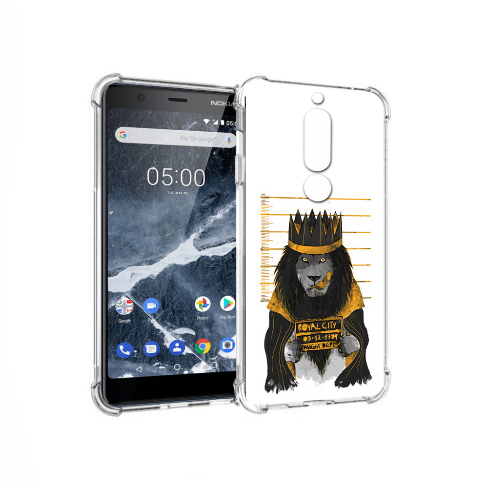 

Чехол MyPads Tocco для Nokia 5.1 лев в законе (PT114144.121.435), Прозрачный, Tocco