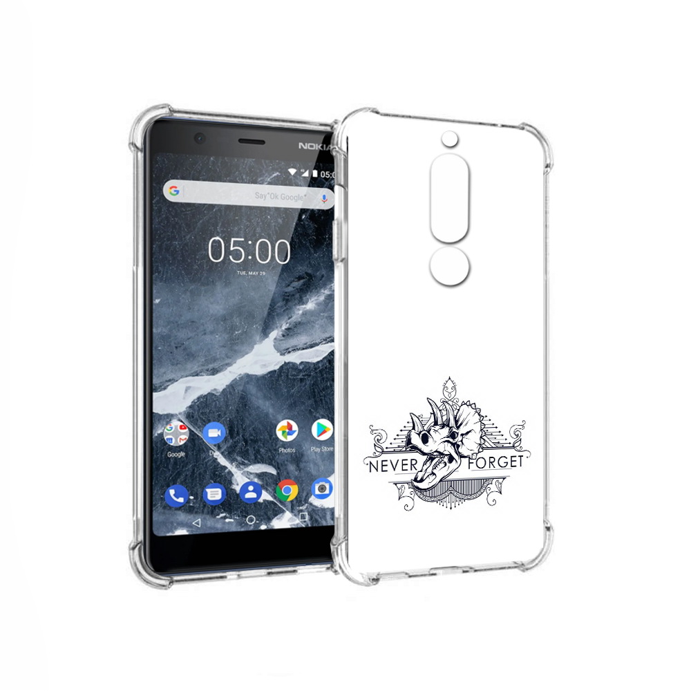 

Чехол MyPads Tocco для Nokia 5.1 логотип носорога никогда не забуду (PT114144.121.445), Прозрачный, Tocco