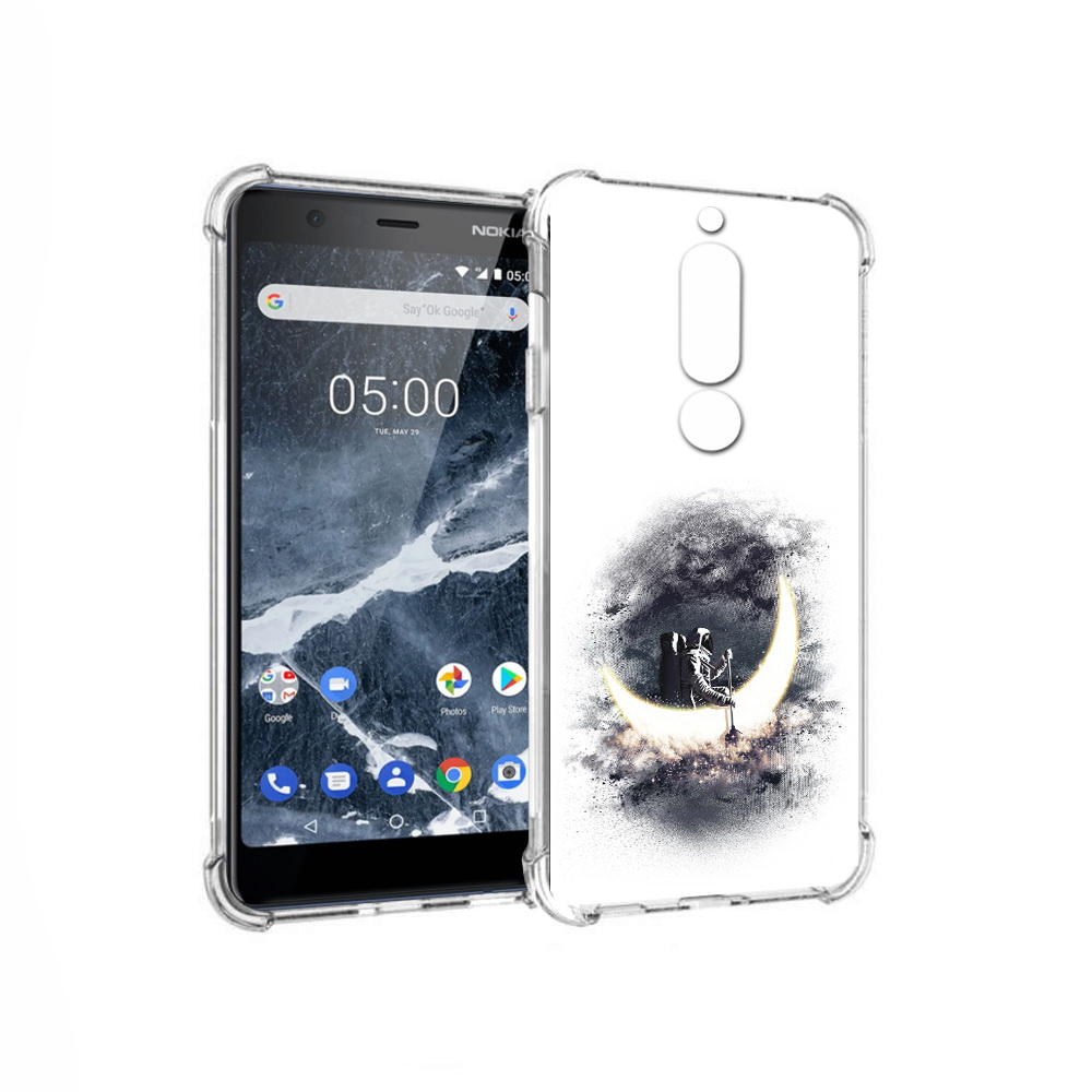 

Чехол MyPads Tocco для Nokia 5.1 лунный путешественник (PT114144.121.448), Прозрачный, Tocco
