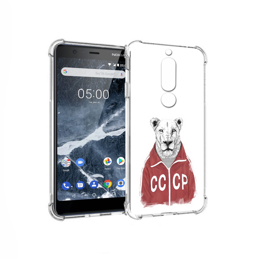 

Чехол MyPads Tocco для Nokia 5.1 львица ссср (PT114144.121.450), Прозрачный, Tocco