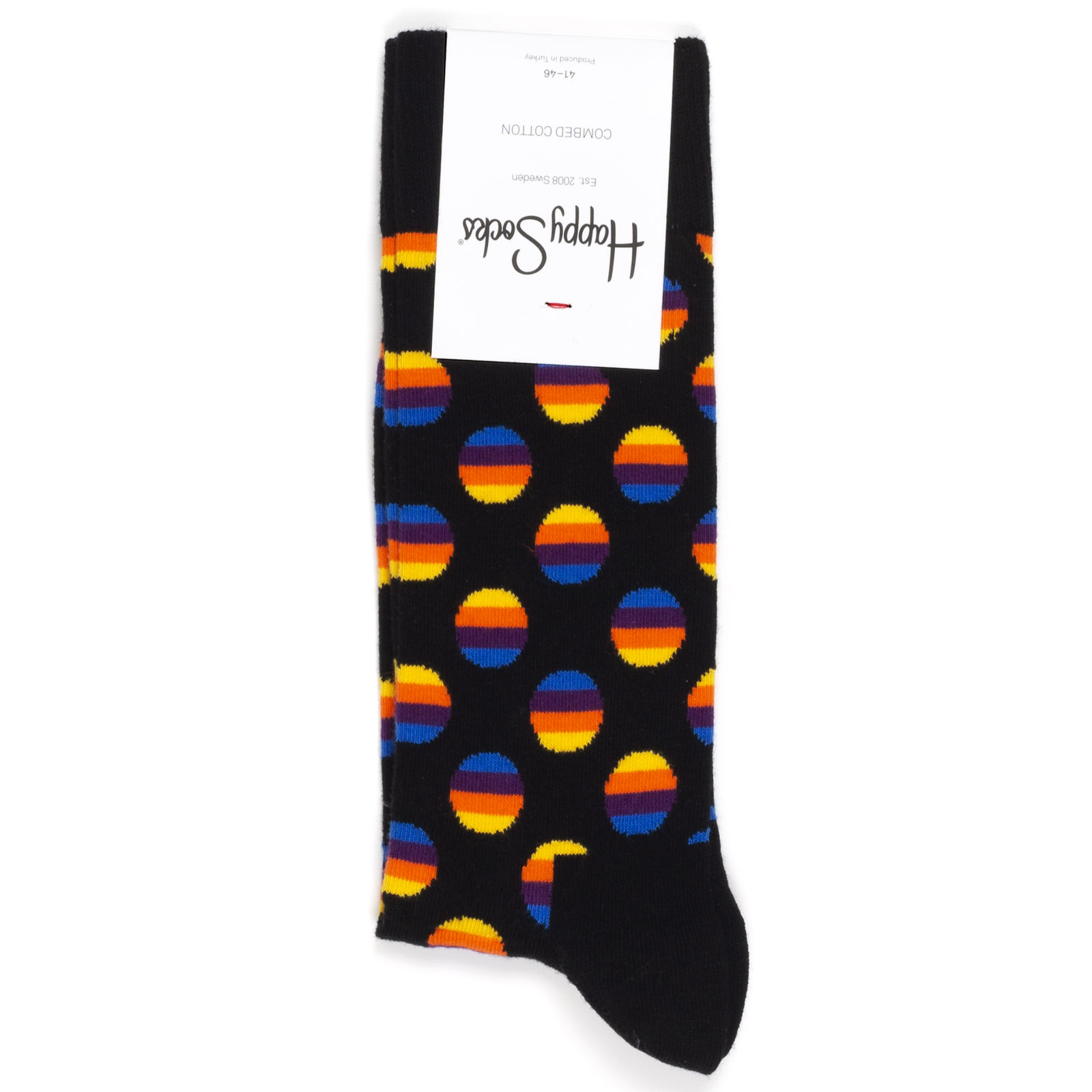 

Носки унисекс Happy Socks Sunrise Dot черные 41-46, Черный, Sunrise Dot