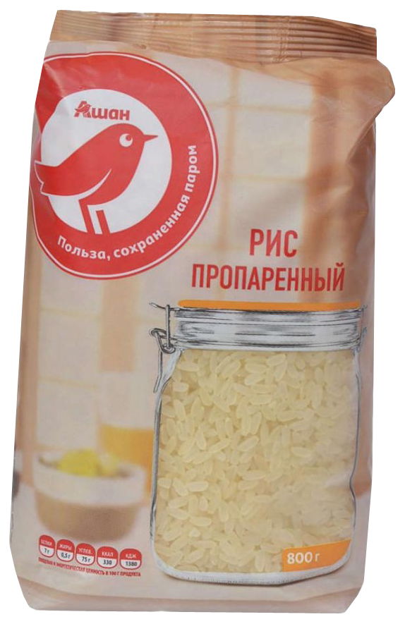 

Рис АШАН Красная птица пропаренный 800 г