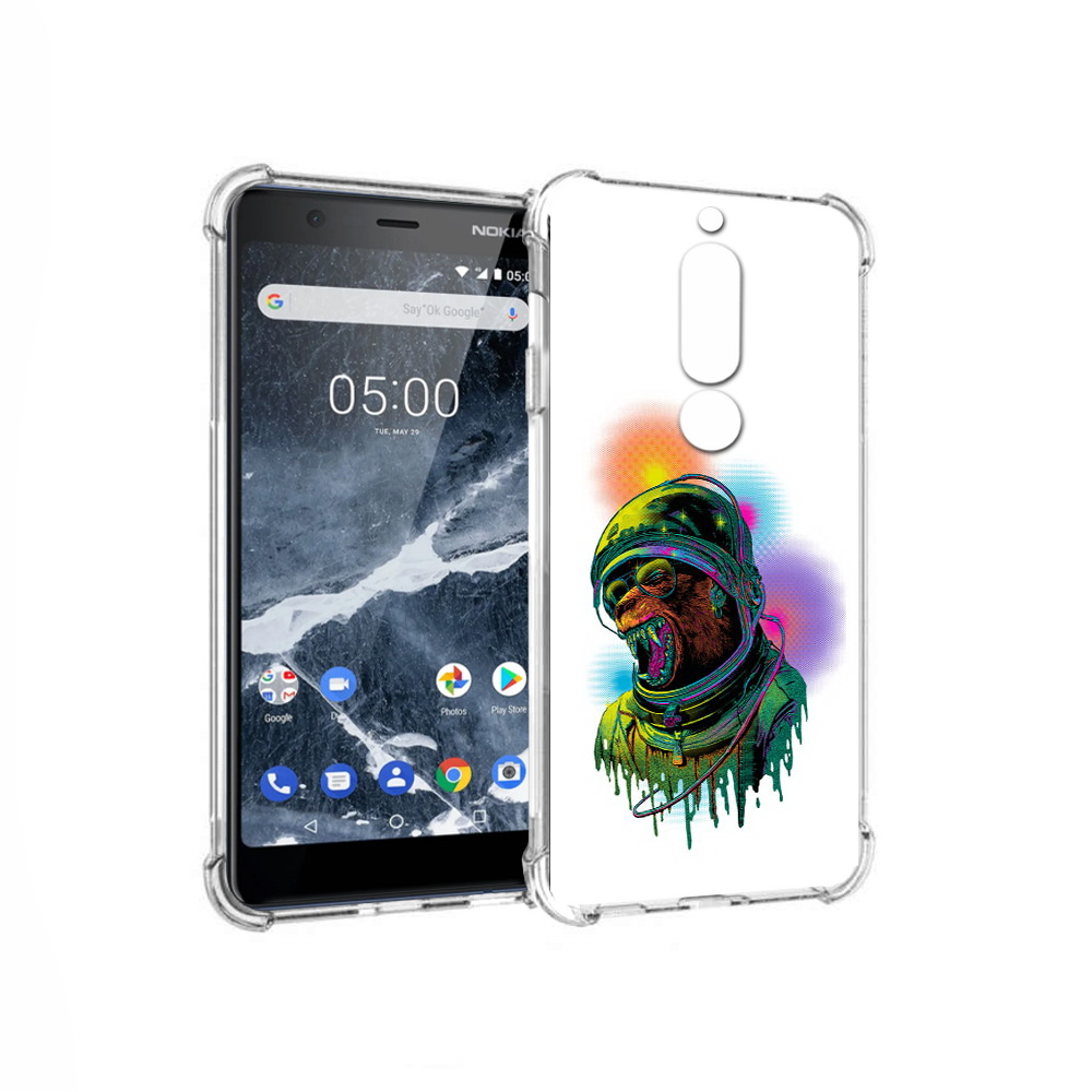 

Чехол MyPads Tocco для Nokia 5.1 медведь космонавт (PT114144.121.466), Прозрачный, Tocco
