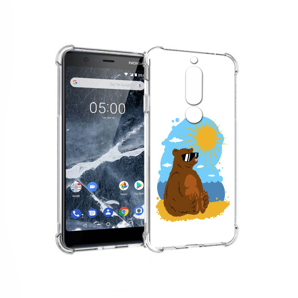 

Чехол MyPads Tocco для Nokia 5.1 медведь на чиле (PT114144.121.468), Прозрачный, Tocco