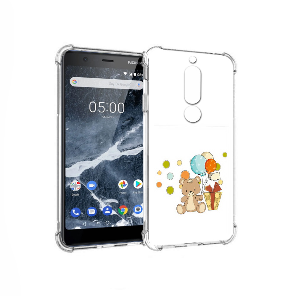 

Чехол MyPads Tocco для Nokia 5.1 медвеженок с подарком (PT114144.121.470), Прозрачный, Tocco