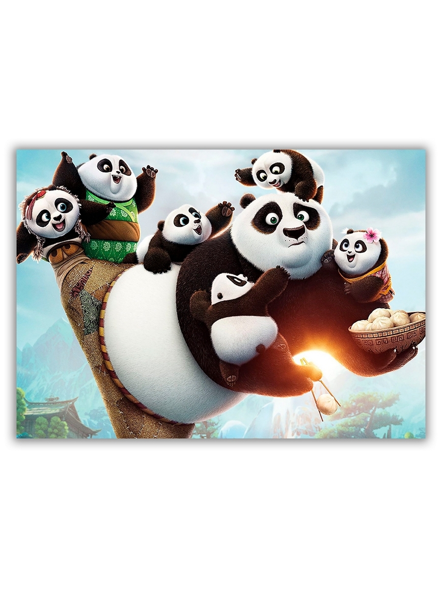 фото Магнит на холодильник drabs большой - a4, kung fu panda 3