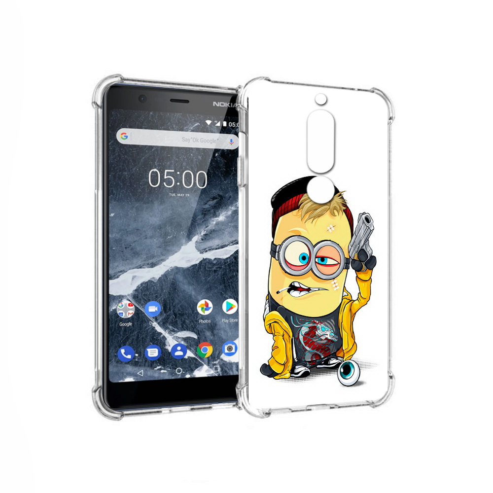 

Чехол MyPads Tocco для Nokia 5.1 миньон бандит (PT114144.121.475), Прозрачный, Tocco