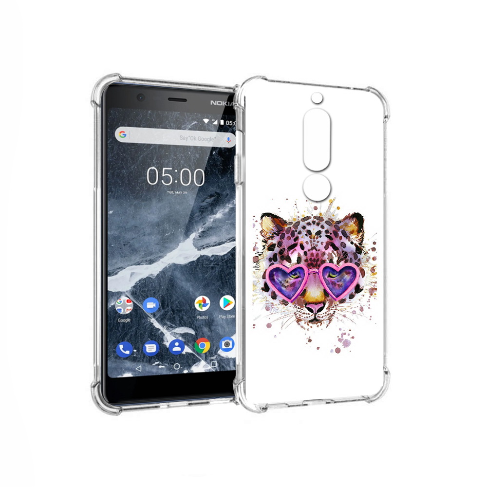 

Чехол MyPads Tocco для Nokia 5.1 модный леопард (PT114144.121.480), Прозрачный, Tocco