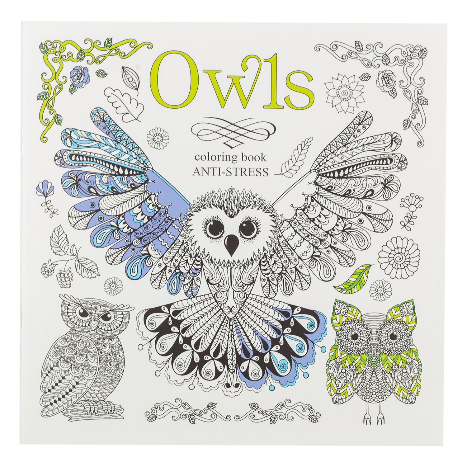 

Раскраска -= антистресс Bourgeois 12 листов 20х20 см, Owls - Совы , 1746, 0699 (1746)