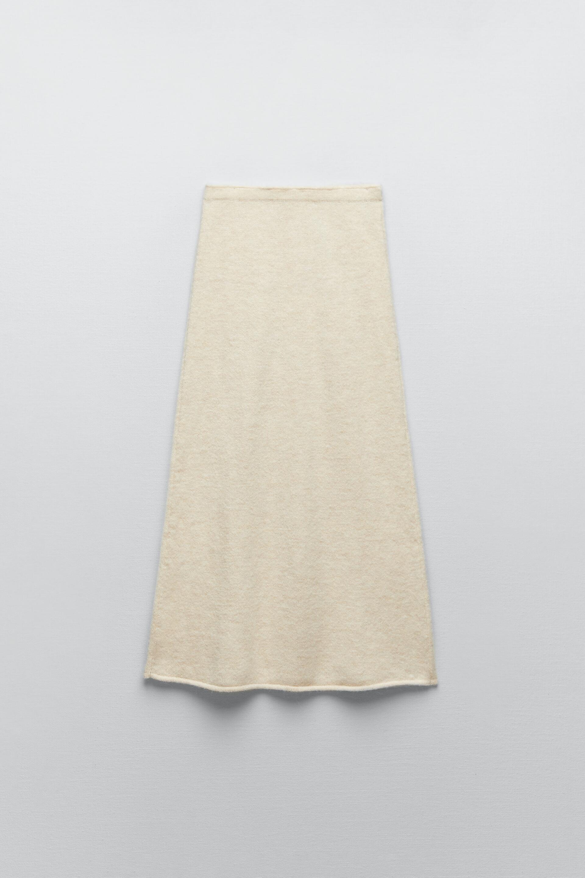 

Юбка женская ZARA 06771138 бежевая L, 06771138