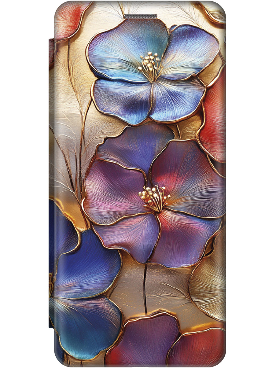 

Чехол-книжка на Apple iPhone SE (2022) / SE (2020) / 8 / 7 с принтом золотой 829681, Золотистый;красный;синий, 713043224