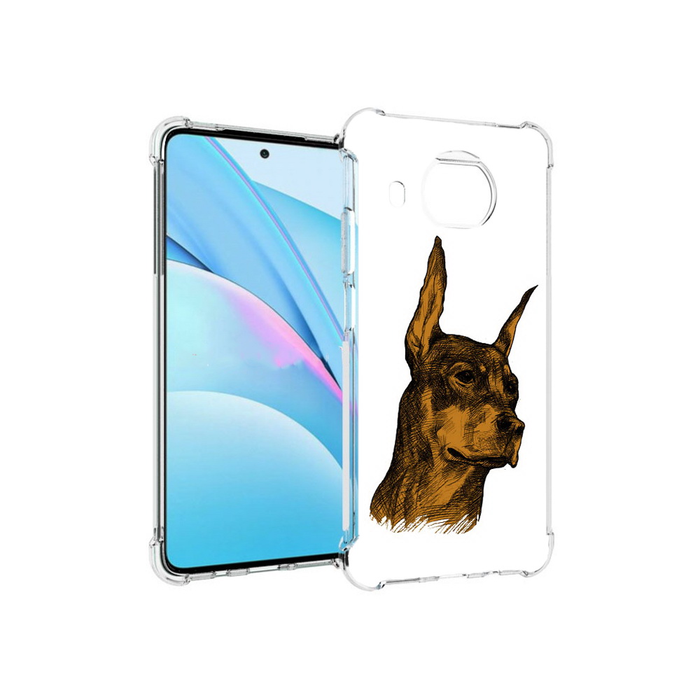 

Чехол MyPads Tocco для Xiaomi Mi 10T Lite скетч доберман (PT154732.269.605), Прозрачный, Tocco