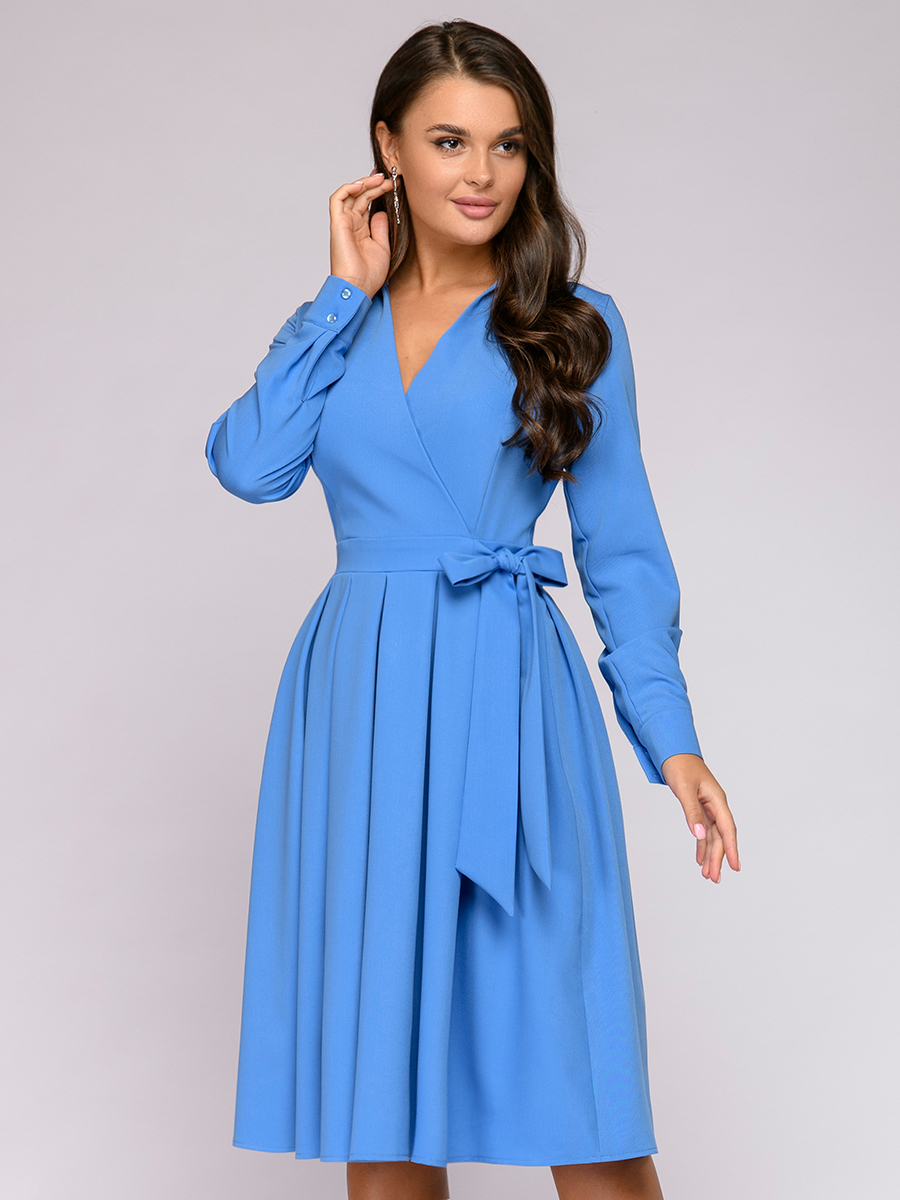 

Платье женское 1001dress 0122001-02300 голубое 42, 0122001-02300