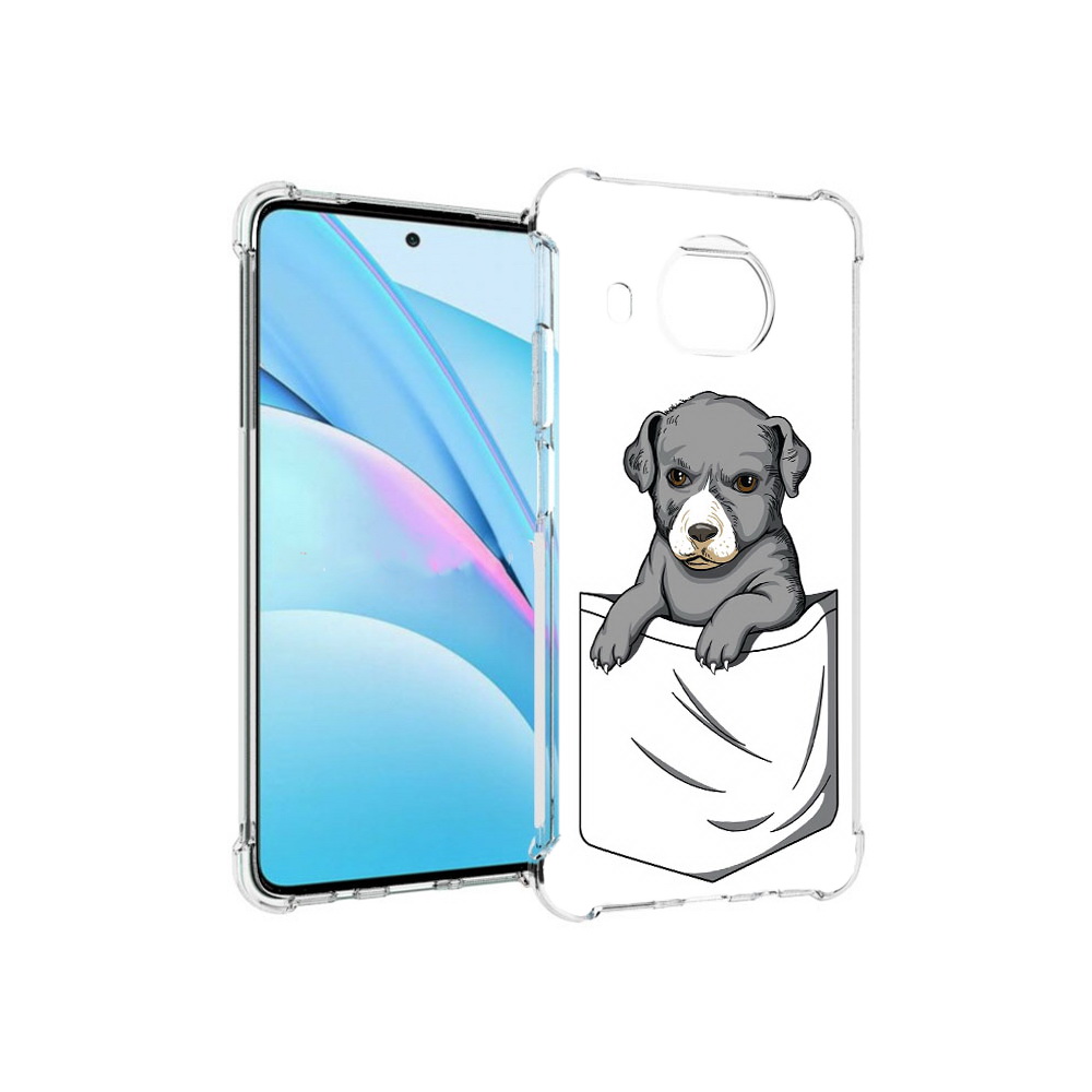 

Чехол MyPads Tocco для Xiaomi Mi 10T Lite собачка в кармане (PT154732.269.611), Прозрачный, Tocco
