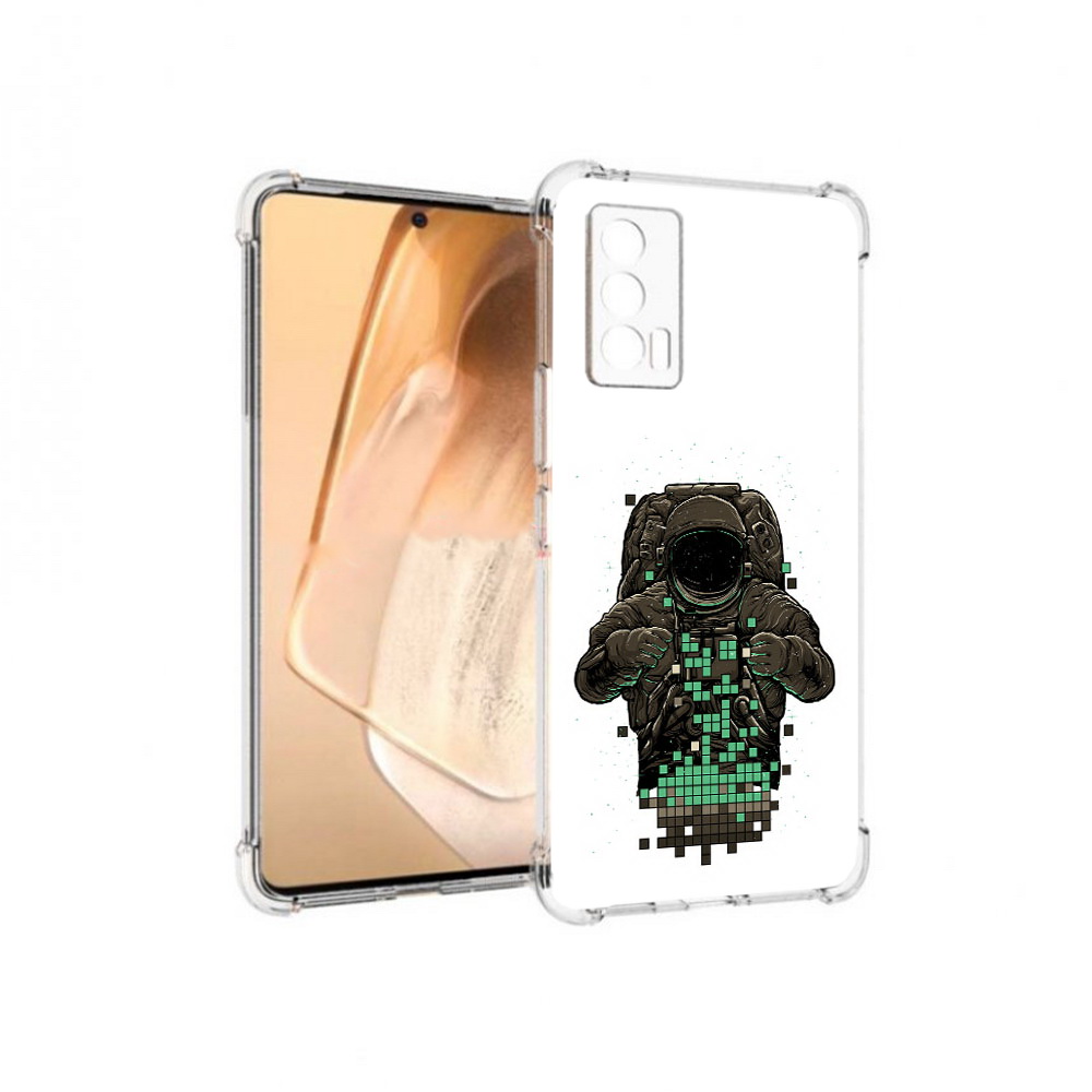 

Чехол MyPads Tocco для Vivo iQOO Neo 5 космонавт с пикселями (PT226960.398.394), Прозрачный, Tocco