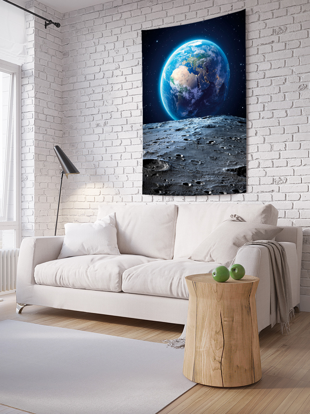 

Вертикальное фотопанно на стену JoyArty На поверхности луны 150x200 см, На поверхности луны