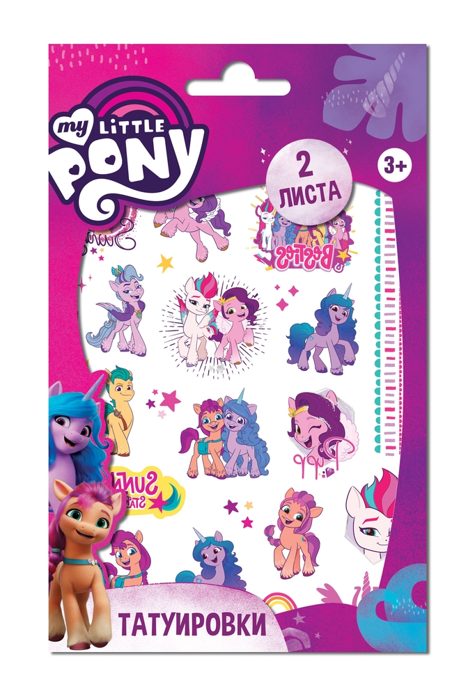 Наклейки - татуировки ND Play My Little Pony Мой маленький пони, 2 листа, диз. 1 ароматизатор в машину сухой little joe joya вишня ey0404