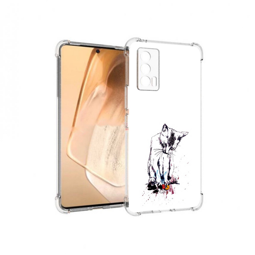 

Чехол MyPads Tocco для Vivo iQOO Neo 5 кот и микки (PT226960.398.399), Прозрачный, Tocco