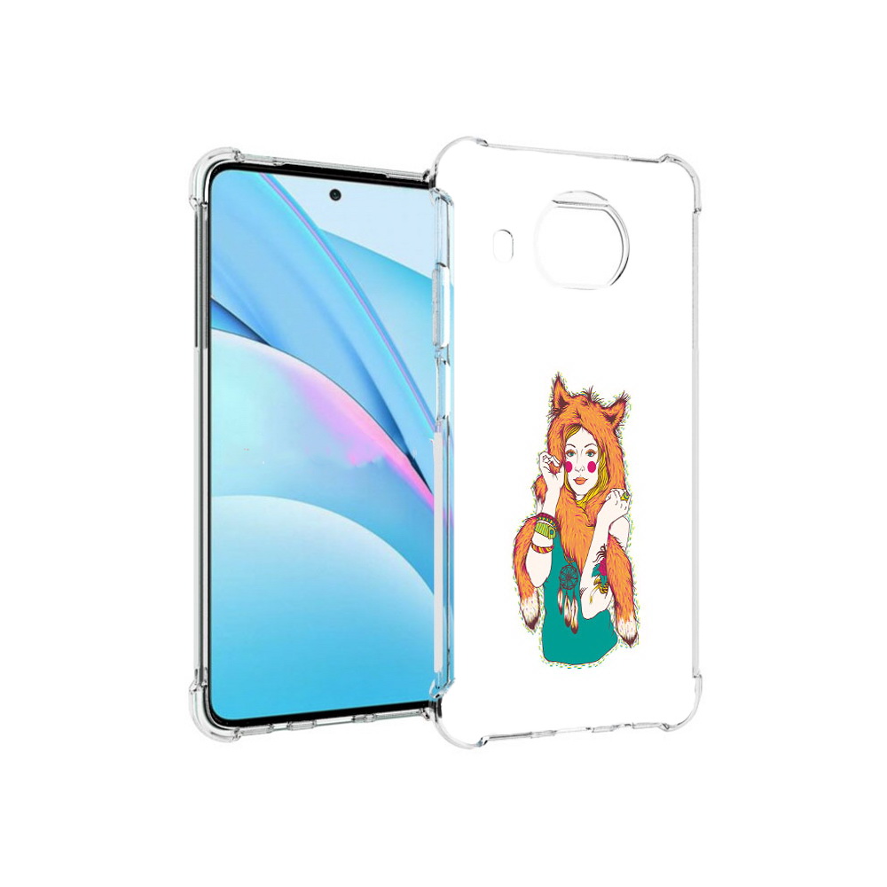 

Чехол MyPads Tocco для Xiaomi Mi 10T Lite Девушка лиса (PT154732.269.62), Прозрачный, Tocco
