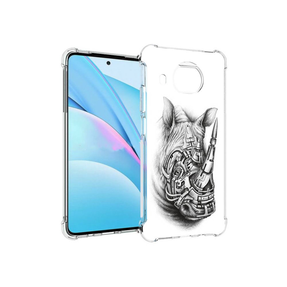 

Чехол MyPads Tocco для Xiaomi Mi 10T Lite стальной носорог (PT154732.269.620), Прозрачный, Tocco