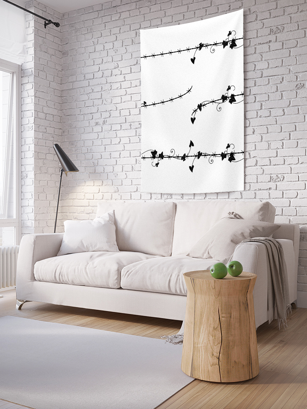 

Вертикальное фотопанно на стену JoyArty Плющ на колючей проволоке 150x200 см, Плющ на колючей проволоке