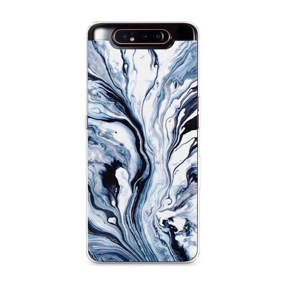 

Чехол Awog на Samsung Galaxy A80 "Голубой минерал мрамор", Разноцветный, 28350-3