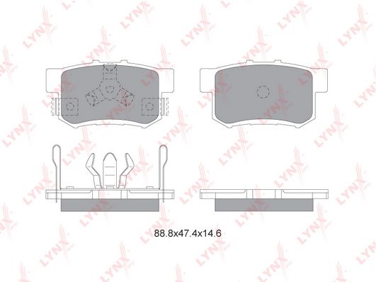 

Тормозные колодки LYNXauto задние дисковые для Honda CR-V, FR-V 2002- BD3434