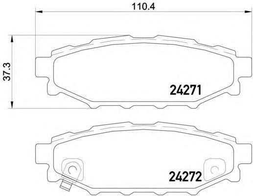 

Колодки Дисковые Задние Subaru Legacy Iv 2.0I/2.5I/Outback 2.5I 03> P78020