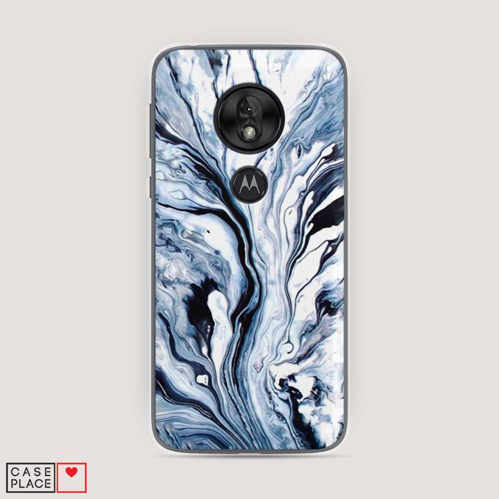 

Чехол Awog на Motorola Moto G7 Play / Моторола Мото G7 Play "Голубой минерал мрамор", Разноцветный, 241250-3