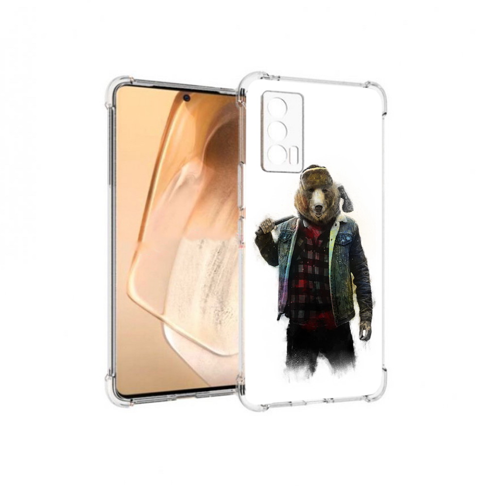

Чехол MyPads Tocco для Vivo iQOO Neo 5 медведь с топором (PT226960.398.469), Прозрачный, Tocco