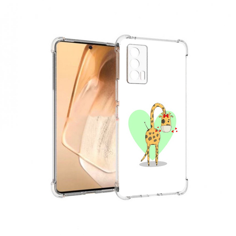 

Чехол MyPads Tocco для Vivo iQOO Neo 5 Влюбленный жираф 14 февраля (PT226960.398.47), Прозрачный, Tocco