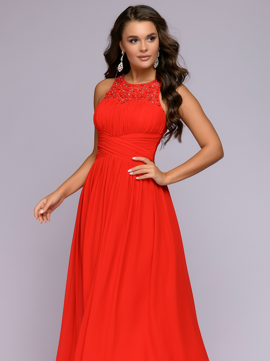 

Платье женское 1001dress 0122001-30111 красное 48, 0122001-30111