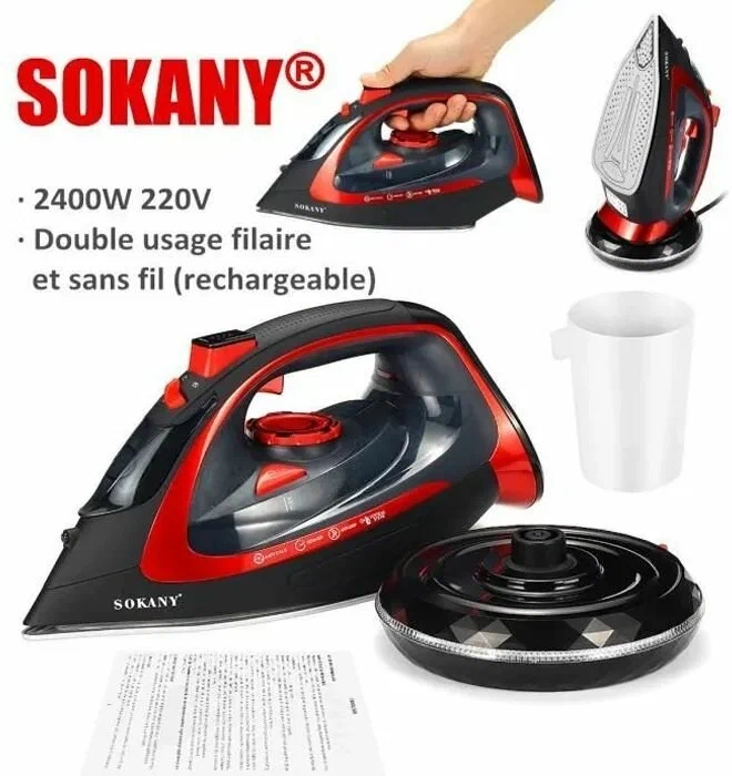 

Утюг Sokany EI-9518-red красный, черный, EI-9518-red