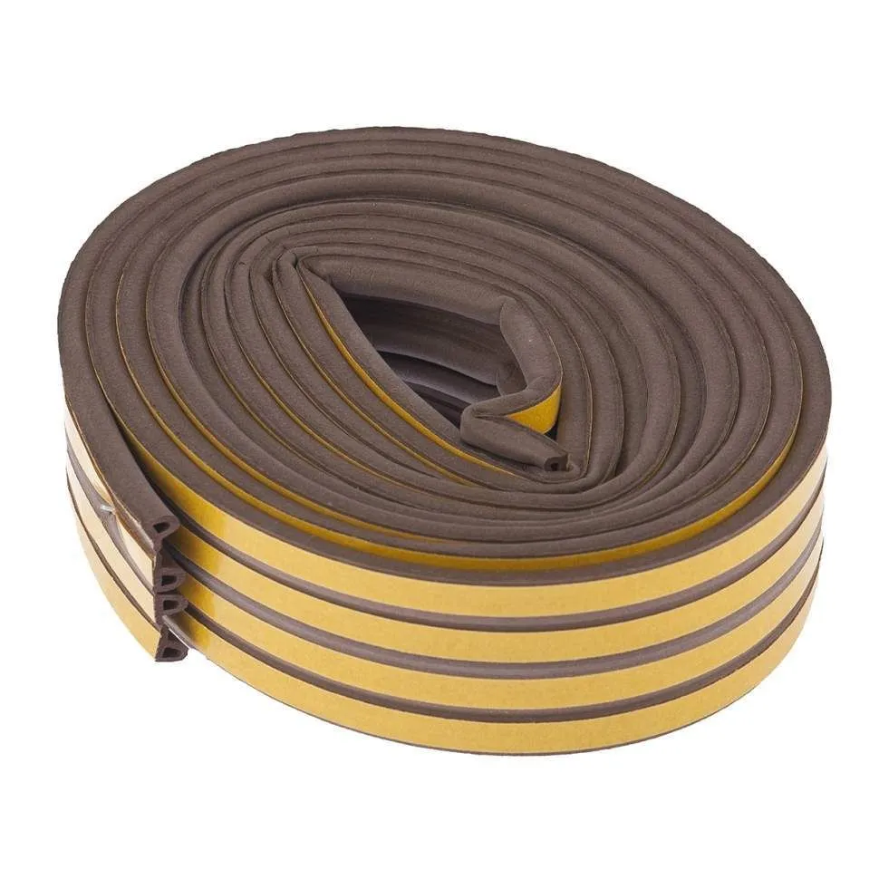 Уплотнитель резиновый самоклеящийся, D-профиль ИП Кузин Р.С. коричневый