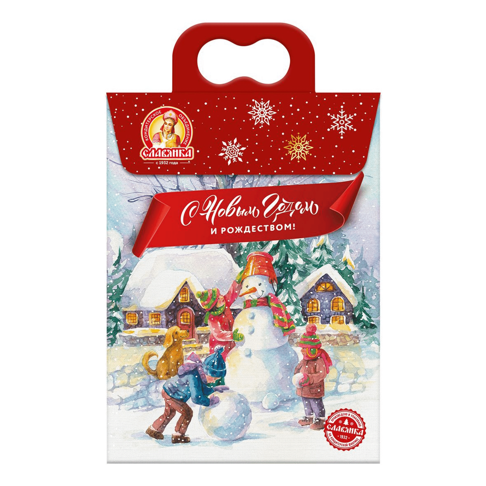 Сладкий подарочный набор Славянка С Новым годом и Рождеством ассорти 2 1 кг 679₽