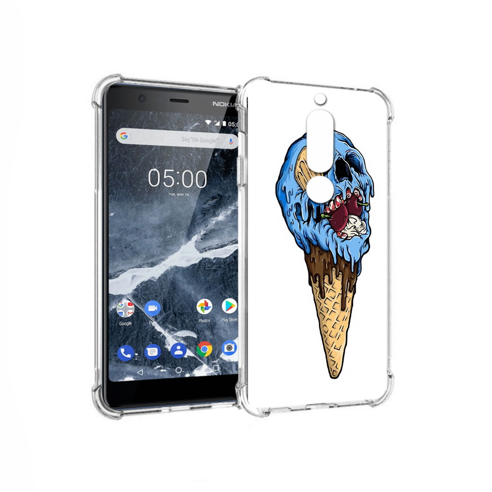 

Чехол MyPads Tocco для Nokia 5.1 мороженное череп (PT114144.121.484), Прозрачный, Tocco